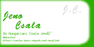 jeno csala business card